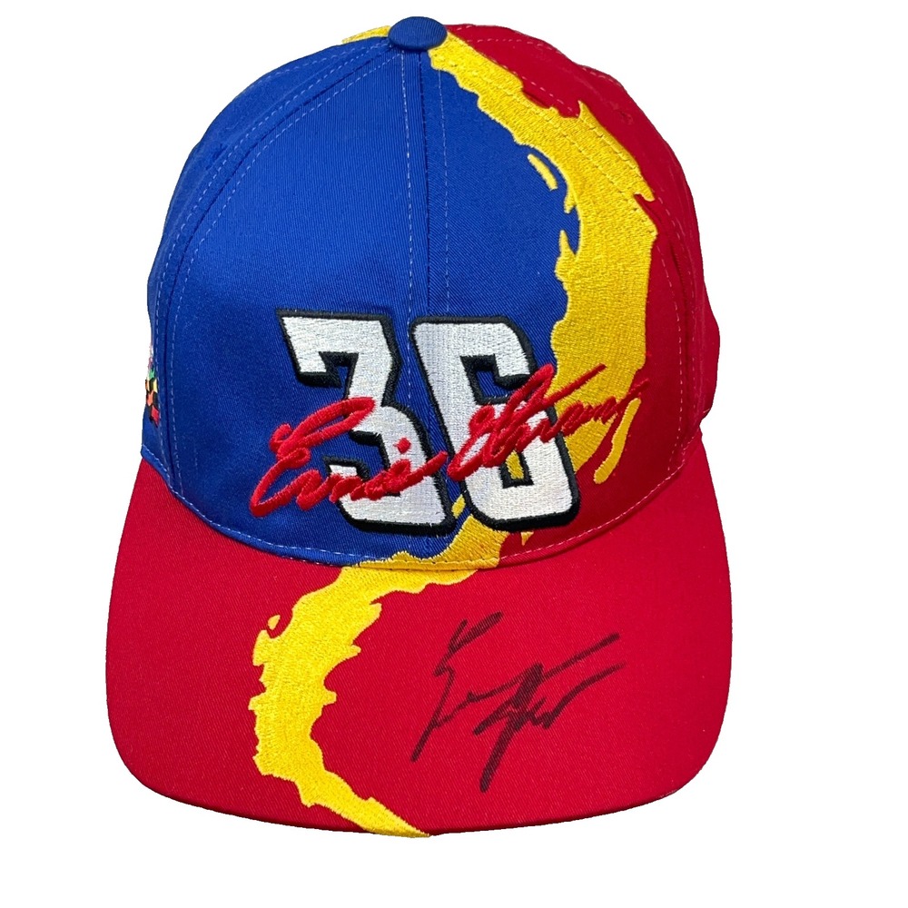 Vintage Ernie Irvan Hat Cap Snapback 90s NASCAR Splash Signed Autograph Skittles